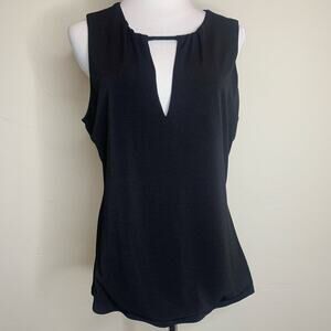 Express Black Sleeveless Shell Keyhole Front Sz Large